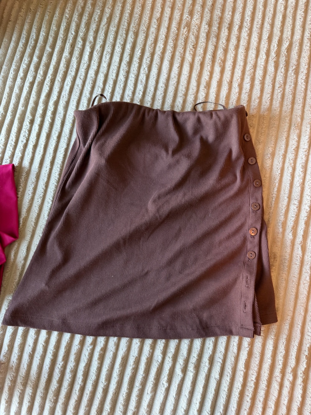 Abercrombie & Fitch Brown Ribbed Button-Side shirt